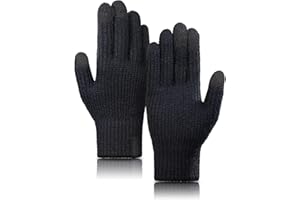 TRENDOUX Thermo handschuhe Herren Damen: Warme Merino Wolle Winter Handschuhe, Verdickt Touchscreen Handschuhe Mit Elastisch, Thermo Gefütterte Flauschige Sporthandschuhe Für Laufen, Fahren