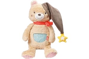 Fehn Bear Night Light - Snooze Light & Sleep Aid: Cuddly Toy with Glow in The Dark Embroidery & Night Light Module, for Babies & Toddlers from 0+ Months