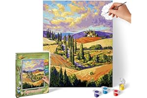 Schipper 609240911 Malowanie według liczb – aleja cyprysowa – obrazy dla dorosłych, łącznie z pędzlem i farbami akrylowymi, 24 x 30 cm