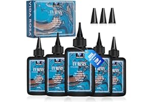 VIDA ROSA 500G UV-Harz Upgrade-Set mit hoher Glanz, hoher Härte und schnelldurchtrocknendem Epoxidharz, geeignet für Beschichtung, Gießen, Armbänder, Schmuckherstellung und DIY-Kunsthandwerk.