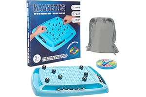 YKHSUAOU Gioco magnetico da tavolo, scacchi da combattimento con magnetico, gioco di scacchi magnetico, gioco da donna educativo, gioco a scacchiera portatile, per riunioni di famiglia