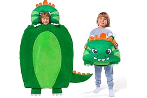Joiedomi 152 x 99cm(Dino) Kinderschlafsack –Schlafmatte für Kinder mit Kissen und Decke – 2-in-1 Faltbarer Kuscheltier für Jungen und Mädchen, Kindergarten, Übernachtung im Alter von 3–7 Jahren