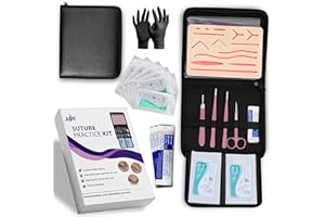 MJW Suture Practice Kit For Medical Students, Veterinarians, Nurses | Silicone Skin Suture Pad With Protective Horizontal And Vertical Mesh Layer To Enhance The Durability Of Pad