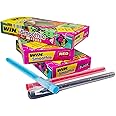 WIN Smoothie Ball Pen | 0.7mm Tip Size | Firm Grip For Comfortable Writing | Fluorescent, Lightweight & Colourful Body Design | Use & Throw Ball Pen | Blue, Black & Red Ink, Set Of 60 Ball Pen