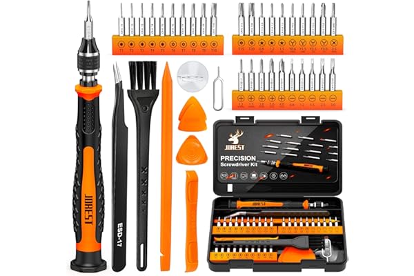 JOREST 40Pcs Destornilladores Precision Kit, Set Herramientas con Torx T1 T2 T3 T4 T5, TR6 T7 T8 T9 T10 T15, Triwing Y00, P2/P5, -1.0/2.0, etc, per Switch, PS4, Joycon, Xbox, PC, Mac, Laptop, Gafas
