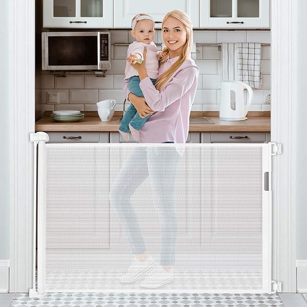 retractable baby gate 150cm