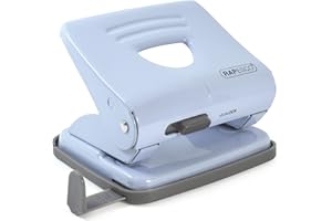 Rapesco 1359 Perforatrice à 2 Trous en Métal 825, Capacité de 25 Feuilles, Bleu