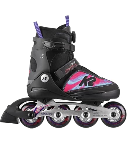 Pattini In Linea K2 Marlee PRO Per Bambini - Regolabili 5 Taglie, Blu/Lilla - Foto 5