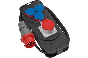 Brennenstuhl Strömstation CEE1 IP44-kontakt 400V/16A uttag 1x CEE 400V/16A+3x 230V/16A
