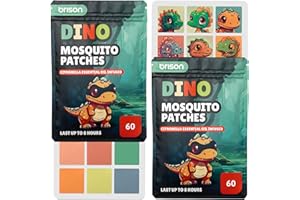 Brison Mosquito Patches - Natural Anti-Mosquito Stickers Citronella Essential Oil Infused for Kids & Adults - 120pcs Patches (Mix)