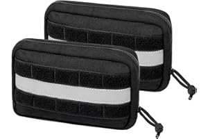 OneTigris Lot de 2 sacs de nourriture pour chien - Grand espace - Avec bandes réfléchissantes - Convient pour les harnais tactiques pour chien - Pour l'entraînement, la promenade