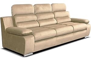 ROBIN INSPIRE ROBIN Amber Divano 3 Posti Con Funzione Letto Divano Letto Sofà Per Il Soggiorno Sofa Per La Camera Da Letto Divano Divani e Divani letto 238 x 96 x 95 cm Tessuto Kronos Crema