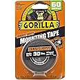 Gorilla - Heavy Duty Double Sided Mounting Tape, Weatherproof, 1" x 60", Black, (Pack of 1)