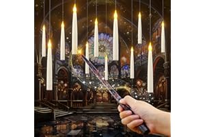 SoulBay Bougies Flottante LED avec Télécommande et Minuterie, Lot de 12 Fausse Bougies à LED Flottantes Suspendue sans Flamme Vacillante pour Fête Maison Chambre Halloween Noël Décoration