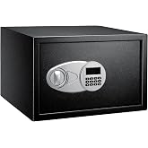 Amazon Basics Security Safe with Digital Keypad, Protects Money, Jewelry, ID Documents, 34 L, 43 cm x 37 cm x 27 cm, Black
