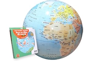 Caly Maxi Aufblasbarer Globus, Länder und Städte der Welt, 42 cm, 009F, Ozeanblau