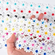 Ruban Dentelle Florale Polyester - 5 Couleurs X 1m - Bordure Décorative Pour Couture, Mariage Et Déco