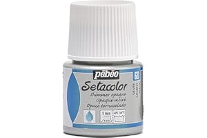 PEBEO Setacolor Opaque Fabric Paint 45-Milliliter Bottle, Shimmer Silver,Shimmer Silver