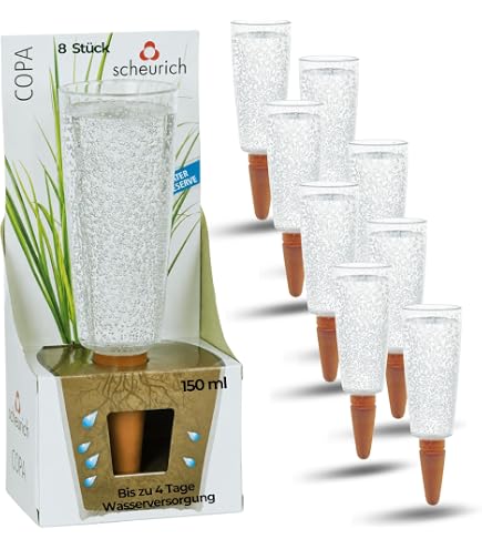 Scheurich Nelly Grey Waterdispenser – Keramische Gieter 110 Ml – Automatische Plantenwatergever Met Kleikegel – Antraciet/grijs