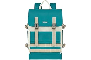 BITUOR Rucksack Damen und Herren, Laptop Rucksäcke, Tagesrucksack mit 15,6" Laptopfach, Wasserabweisender Handgepäck Rucksack, School Bag Casual Backpack für Schule, Arbeit, Freizeit und Reise, Türkis