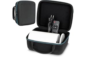 XINGFUDAO Hard Carrying Case Compatible with Magcubic HY300 & Mini Projector and Accessories, Waterproof and Wear-Resistant, Lightweight and Easy to Clean, Ideal Storage Bag for Mini Projector, Black