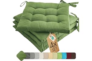 ‎ETÉREA HIMMLISCHE QUALITÄT etérea 4er Set Sitzkissen Outdoor 40x40 mit Bändern - Stuhlkissen Kaktus für Gartenstuhl & Innenbereich - waschbare Sitzauflagen Gartenmöbel - 4 Stück Kissen 40x40 cm - Kaktus