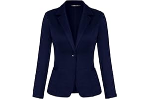 MINTLIMIT Womens Casual Work Office Blazer Pockets Button Long Sleeve Suits Jackets
