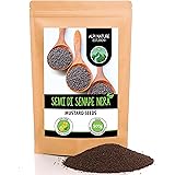 Semi di senape (500g), semi di senape neri e marroni 100% naturali, essiccati delicatamente, semi di senape naturalmente senz