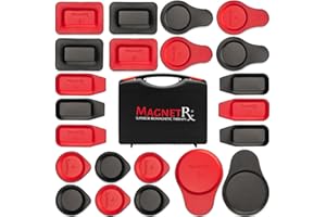 MagnetRX Par Biomagnetico Imanes kit de imanes biomagnéticos – Imanes Biomagnetismo y accesorios para Magnetoterapia by Dr. Goiz – surtido redondo y rectangular 2500-5200 Gauss (22 unidades mixtas)