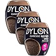 DYLON Washing Machine Fabric Dye Pod for Clothes & Soft Furnishings, 350g – Espresso Brown (Pack of 3)