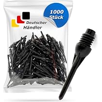 Tamay Lot De 1000 Pointes Fléchettes Souples Plastique 2BA - Version Clé - Fabriqué En Europe