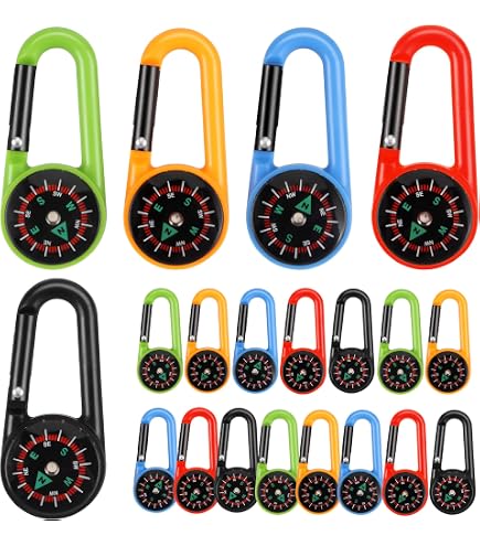 5 Boussoles Porte-clés FDCGAS - Multicolores - Pour Randonnée, Camping - Jouet Enfant