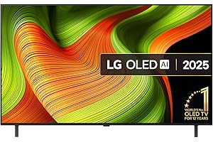 LG OLED55B56LA 55-Inch OLED AI 4K UHD Smart TV, (α8 AI Processor, Dolby Atmos, Freeview Play and Amazon Alexa, 120Hz) [Model 2025]