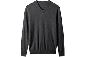 ZHILI Uomo 100 Cashmere Inverno Manica Lunga Confortevole V-Neck Maglione Maschio