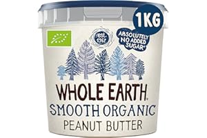Whole Earth Crema di Arachidi Cremoso, Crema Spalmabile 100% Arachidi Biologiche, Fonte Naturale di Proteine Vegetali, Senza Glutine, Vegan, Confezione da 1kg