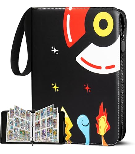 Sammelkarten-Album Mit 50 Seiten – Für Bis Zu 400 Karten (Pokémon, MTG, Yu-Gi-Oh!), Wasserfest