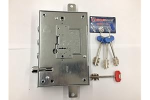 SERRATURA PER PORTE BLINDATA SECUREMME DOPPIA MAPPA SERIE 25 CUORE SECURMAP ANTIMANIPOLAZIONE ENTRATA CHIAVE E MANIGLIA 63mm SINISTRA A SPINGERE CON INTERASSE 37mm