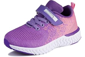MABOVE Zapatillas de Deporte para Niños Niños Niñas Zapatillas de Correr Ligeras Transpirables Velcro para Escuela al Aire Libre Deportes