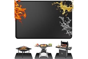 ROCKY&CHAO Alfombrilla para Fogatas 152 * 107CM 3 Capas Alfombra de Protección de Suelo Barbacoa Alfombra de BBQ Antideslizante Resistente a Calor Fire Pit Mat para Barbacoa Exterior Jardín Terraza