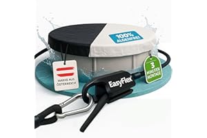 Folienkönig® Poolabdeckung mit EasyFlex-Verschluss® 5x5m | Abdeckfolie für Pool 366 cm ø320-420cm | Pool Plane Sommer & Winter | Poolfolie | Einfache Allein-Montage | garantiert 100% algenfrei