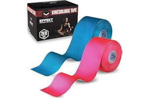 ‎EFFEKT MANUFAKTUR Effekt kinesiotape - (5m x 5cm) Rolle - Kinesiologie Tape in vielen farben - Kinesio-tape Wasserfest & Elastisch für Sport - Muskeltape Physio Tape Kinesio Tapes Hellblau und Pink