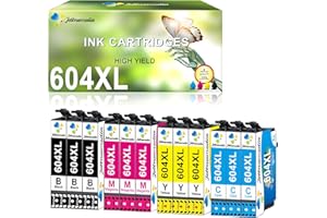 Jettruemedia 604XL 604 Cartucce d'inchiostro Compatibili per Epson 604 XL Cartuccia per Expression Home XP-2200 XP-2205 XP-3200 XP-3205 XP-4200 XP-4205 Workforce WF-2910DWF WF-2930 WF-2935 WF-2950