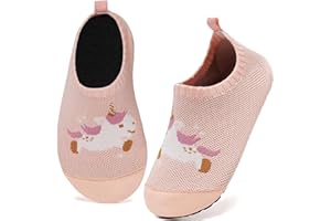 Kyopp Children's Slippers, Boys, Girls, Breathable, Non-Slip Trainers, Soft Barefoot Shoes for First Walking Shoes, Nursery Slippers, Size 20-35
