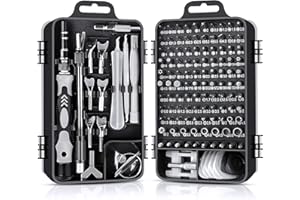 Pozlle 138 en 1 Outils Informatique de Réparation pour PC,kit réparation téléphone,Kit Tournevis Précision,mini Tournevis Torx pour PC,Laptop,Phone,Mac,Smartphone,Lunettes,Bricolage,Console de Jeux