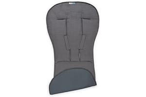 Liebes von priebes Sitzauflage 2in1 MATHILDA COOLAIR, Universal Schutzauflage für Buggys Kinderwagen Fahrradanhänger, Baumwolle waschbar & atmungsaktiv, Wendeauflage Sommer Winter ab 6 Monate