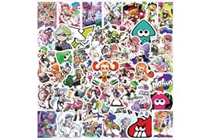 FRESHOER Splatoon Stickers Splatoon, 3 adesivi, 50 pezzi, fantastici giochi di tiro adesivi per laptop, bicicletta, chitarra, bagagli, telefono, computer, skateboard (splatoon)