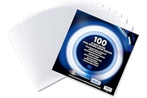 Retro musique 50x30.5 cm Außen-Schallplattenhüllen aus Vinyl – kristallklare Hülle für Einzel-, Doppel-, 100 Packungen 30.5 cm, Packorganizer