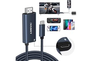 iVANKY Steam Deck USB C a HDMI Cavo - Steam Deck Accessori Schermo Esteso 4K@60Hz per Steam Deck OLED/ROG Ally X/MSI Claw/Smartphone/Laptop/iPad