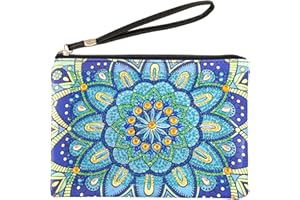 JSRQT 5D Bolsa de Pintura de Diamantes con Cadena Flor Pintura Diamante Bolso Bandolera Diamond Art Painting Handbag para Niña Mujer DIY Pintura Diamante Bolso para Fiestas Viajes Vacaciones