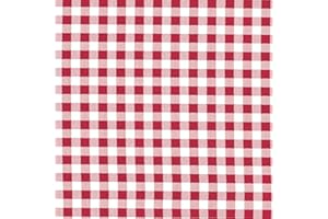 EUROMAT Obrus ceratowy, zmywalny, na stół ogrodowy, wiele rozmiarów i wzorów, odporny na działanie wody, zmywalny, ÖkoTex (czerwono-biały w kratkę, C-16-2, 140 x 140 cm)